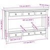 vidaXL Konsolentisch Natur 115 x 32 x 76 cm Massives Mahagoni Holz