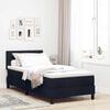 vidaXL Boxspringbett mit Matratze Schwarz 90 x 190 cm Stoff