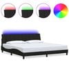 vidaXL Bettgestell ohne Matratze "Hanko" Schwarz 200x200 cm Stoff