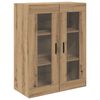 vidaXL Highboard 2 pcs Artisan-Eiche Engineered Wood und Glas
