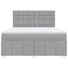 vidaXL Boxspringbett mit Matratze Hellgrau 180x200 cm Stoff