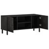 vidaXL TV-Schrank Schwarz 105x33x46 cm Massivholz Mango