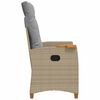 vidaXL Liegestuhl mit Teeteller 62 x 64 x 112 cm Poly-Rattan