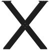 vidaXL Esstischbeine X-Form 3 Stk. Schwarz 80x(72-73) cm Stahl