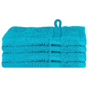 vidaXL G&auml;stetuch SOLUND 4 Stk. T&uuml;rkis 15 x 21 cm 550 gsm