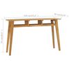 vidaXL Konsolentisch 120x35x75 cm Teak Massivholz