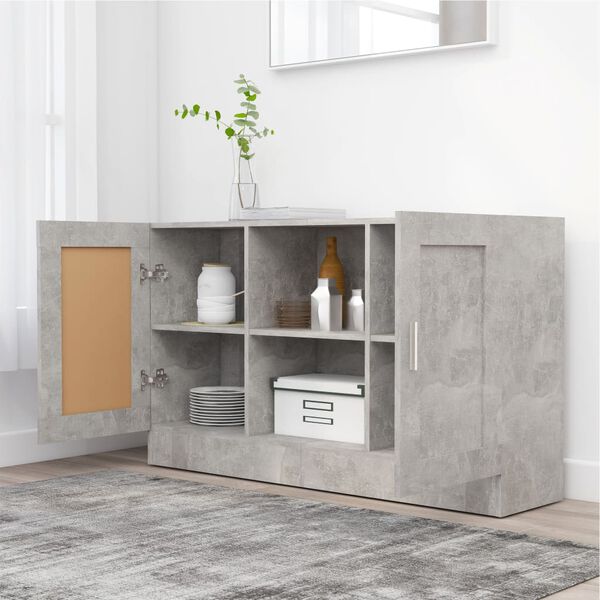 vidaXL Sideboard Betongrau 120x30,5x70 cm Holzwerkstoff