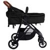 vidaXL 3-in-1 Kinderwagen Anthrazit und Schwarz Stahl