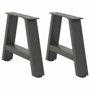 vidaXL Couchtischbeine A-Form 2 Stk. Anthrazit 30x(30-31) cm Stahl