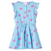 vidaXL Kinderkleid mit Kn&ouml;pfen &Auml;rmellos Blau 104