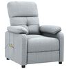 vidaXL Massagesessel Hellgrau Stoff