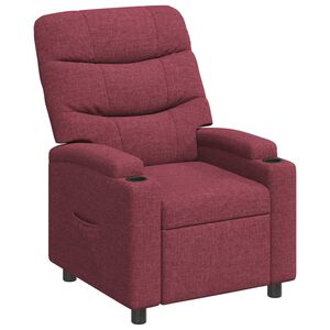 vidaXL Liegestuhl Weinrot 75 x 93 x 102 cm Stoff