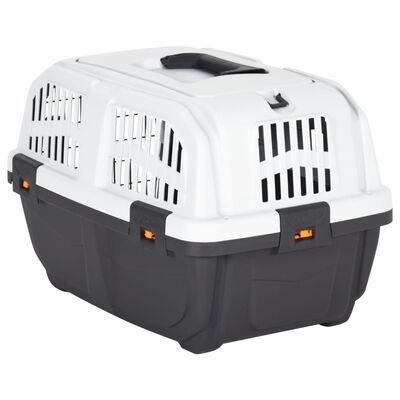 vidaXL Transportbox für Haustiere Metalltür 48x31,5x31 cm Polypropylen
