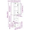 vidaXL Highboard Altholz 34,5 x 34 x 180 cm Holzwerkstoff