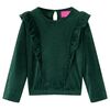 Kinderbluse mit R&uuml;schen Dunkelgr&uuml;n 92