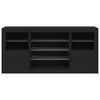 vidaXL Sideboard mit LED-Leuchten Schwarz 142,5x37x67 cm