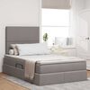 vidaXL Bett mit Stauraum und LED mit LED Taupe 120 x 190 cm Polyester