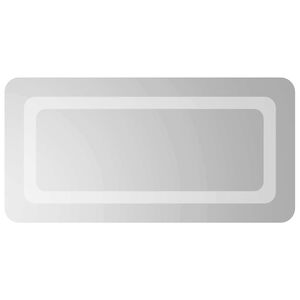 vidaXL LED-Badezimmerspiegel Transparent 60 x 30 cm Geh&auml;rtetes Glas