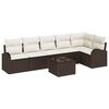 vidaXL Gartensofa-set Braun Poly-Rattan