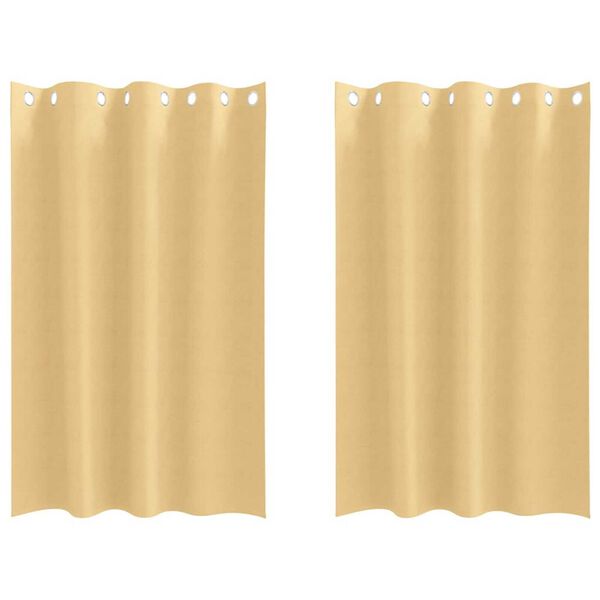vidaXL Verdunkelungs-Vorh&auml;nge mit Ringen 2 pcs Beige 175 x 140 cm