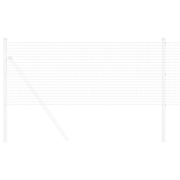 vidaXL Geschwei&szlig;ter Drahtzaun Silber 0,6 x 10 m