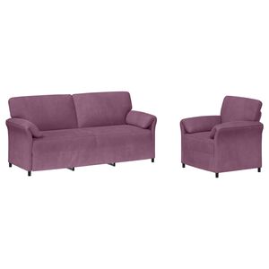 vidaXL Sofa Set 2 stk. Lila Samt