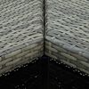 vidaXL Eck-Bartisch Grau 100x50x105 cm Poly Rattan