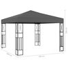 vidaXL Pavillon mit LED-Lichterkette 3x3 m Anthrazit Stoff