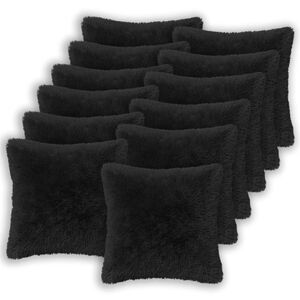 vidaXL Kissen mit Kissen HEERLEN 2 Stk. Schwarz PV Fleece