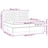 vidaXL Boxspringbett mit Matratze Rosa 200x200 cm Samt