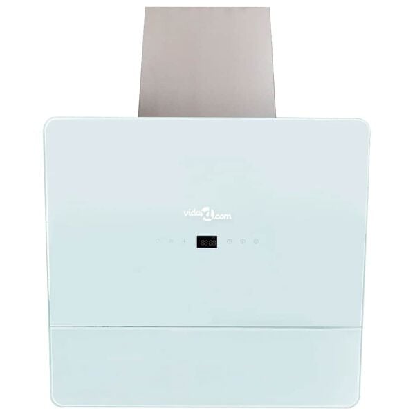 vidaXL Abzughaube Dunstabzug Hartglas Wei&szlig; 600 mm