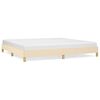 vidaXL Bettgestell ohne Matratze Creme 200x200 cm Stoff