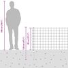 vidaXL Zaun mit Pfosten Silber 0,8 x 10 m Stahl