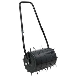 vidaXL Rasenwalze zum Ziehen mit Bel&uuml;ftungs-Clips Schwarz 110 x 52 cm