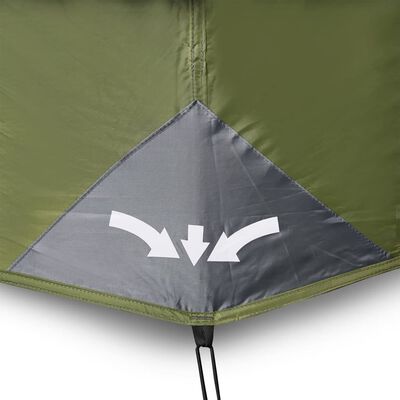 vidaXL Campingzelt mit LED 9 Personen Grün