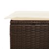 vidaXL 7-tlg. Garten-Essgruppe mit Kissen Braun Poly Rattan