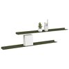 vidaXL Schwebendes Regal 2 pcs Olive Gr&uuml;n 100 x 9 x 2,5 cm Stahl