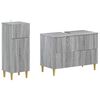 vidaXL 2-teiliges Badezimmer Schrank Set ARNHEM Sonoma-Grau