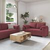 vidaXL Sofa 3 pcs Wind Rot 219 x 80 x 82 cm Leinenmischgewebe
