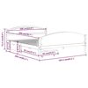 vidaXL Massivholzbett mit 2 Schubladen Honigbraun Kiefer 160x200 cm