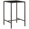 vidaXL Garten-Bartisch Braun 70x70x110 cm Poly Rattan und Glas