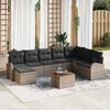 vidaXL Garten-Sofa-Set 9 pcs Grau