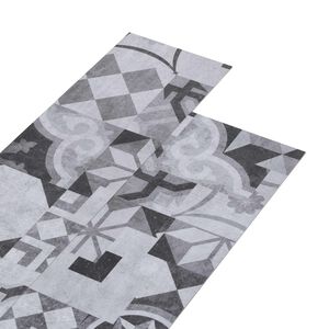 vidaXL Selbstklebende Bodenbelagsdiele Graues Muster 4,46 m&sup2; 32 Stk.