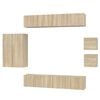vidaXL 8-tlg. TV-Schrank-Set Sonoma-Eiche Holzwerkstoff