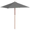 vidaXL Sonnenschirm mit Holz-Mast 150x200 cm Anthrazit