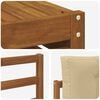 vidaXL Outdoor-Sofagarnitur 10 pcs Natur und Beige Massivholz Akazie