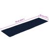 vidaXL Stufenmatten Selbstklebend 15 Stk. 76x20 cm Marineblau Rechteckig