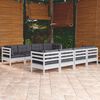 vidaXL 9-tlg. Garten-Lounge-Set mit Kissen Kiefer Massivholz