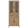 vidaXL Highboard Artisan-Eiche 69,5 x 34 x 180 cm Holzwerkstoff