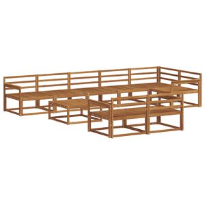 vidaXL Outdoor-Sofagarnitur 9 pcs Natur Massivholz Akazie